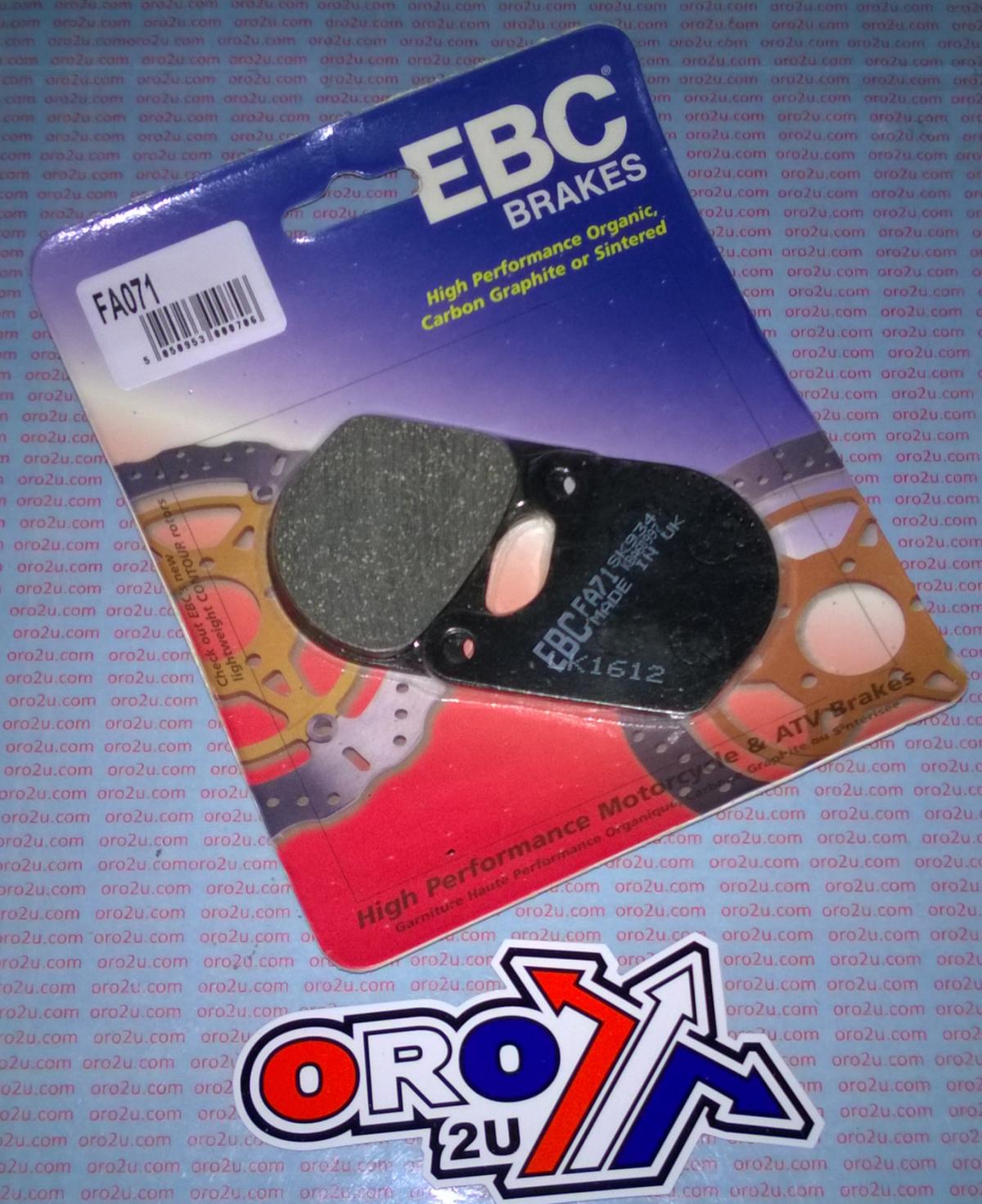 BRAKE PADS STD SEMI-METAL, EBC FA071, HARLEY-DAVIDSON FRONT 78-83