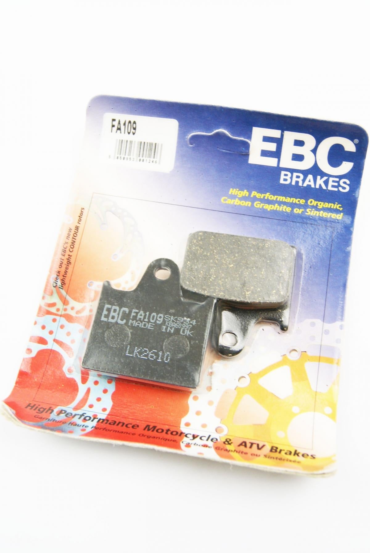 BRAKE PADS DISC STD Organic, EBC FA109