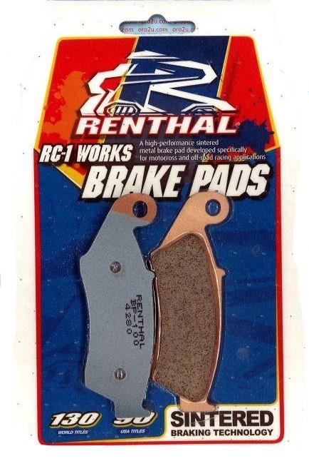 BRAKE PADS SINTERED RC-1, RENTHAL BP-100, BP100 WORKS, FA185/FA389
