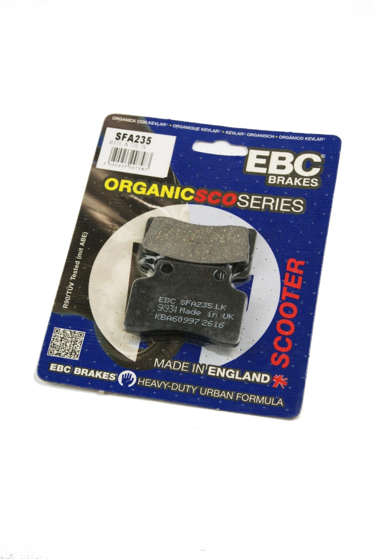 BRAKE PADS STD SCOOTER ORGANIC, SFA235 EBC