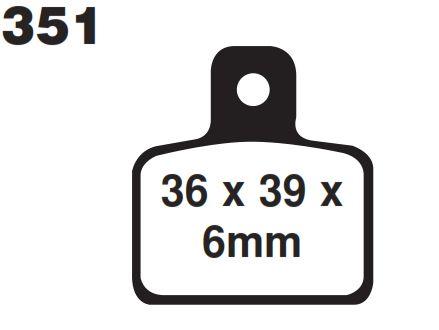 BRAKE PADS STD FA351 EBC, FA351TT, 39-351, FA351