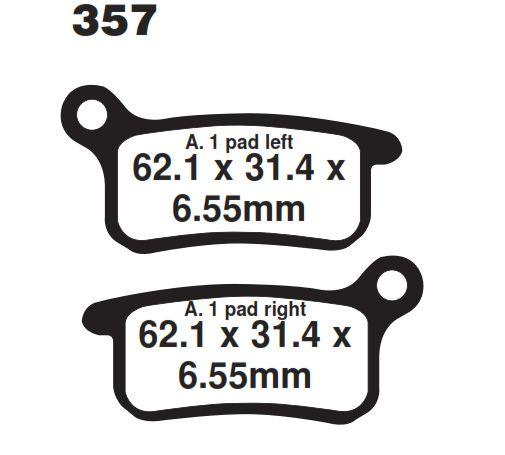 BRAKE PADS STD EBC FA357TT