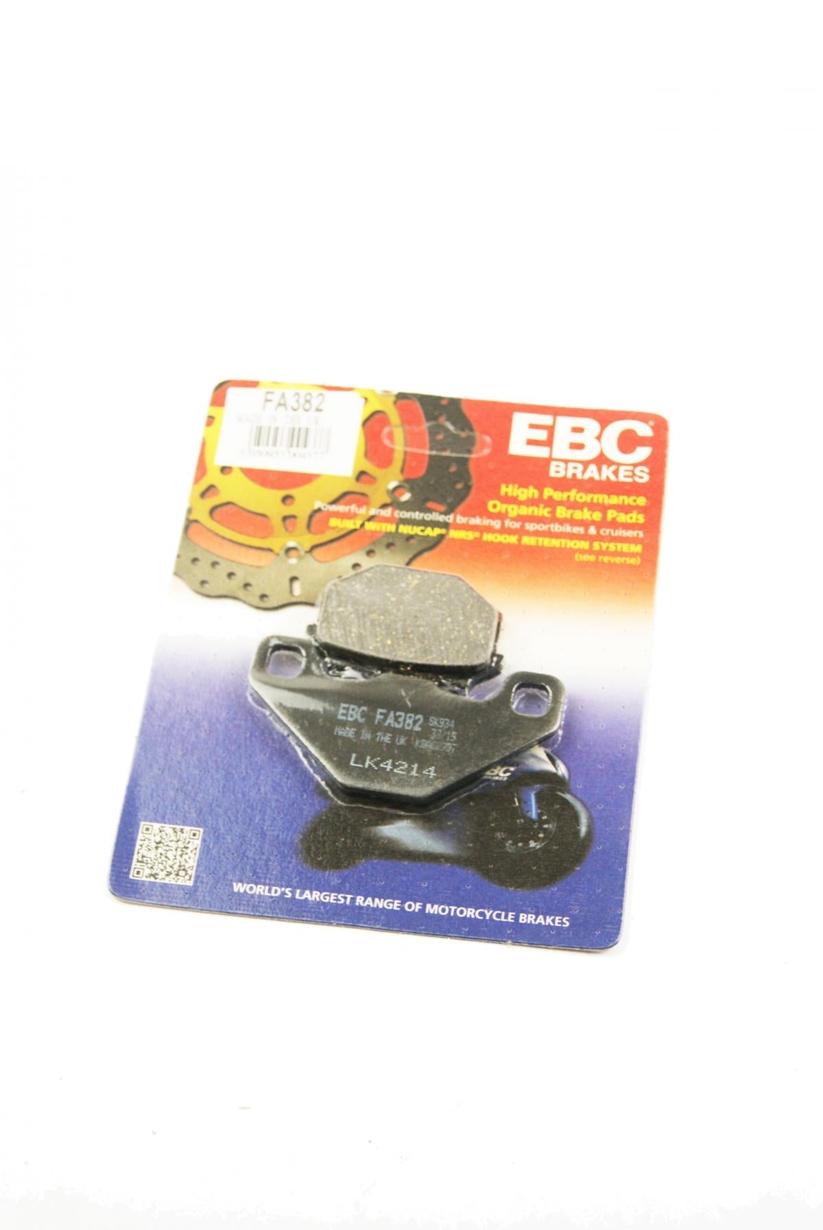 BRAKE PADS STD SEMI-METAL, EBC FA382, 39-382