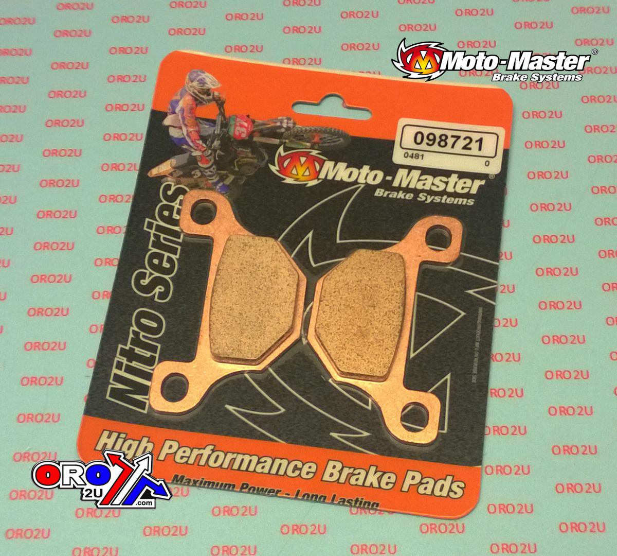 BRAKE PADS SINTERED NITRO, MOTO-MASTER 098721, 39-481, FA481