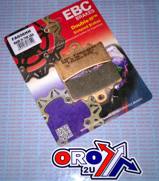 BRAKE PADS SINTERED METAL, EBC FA606HH GOLD, 39-606
