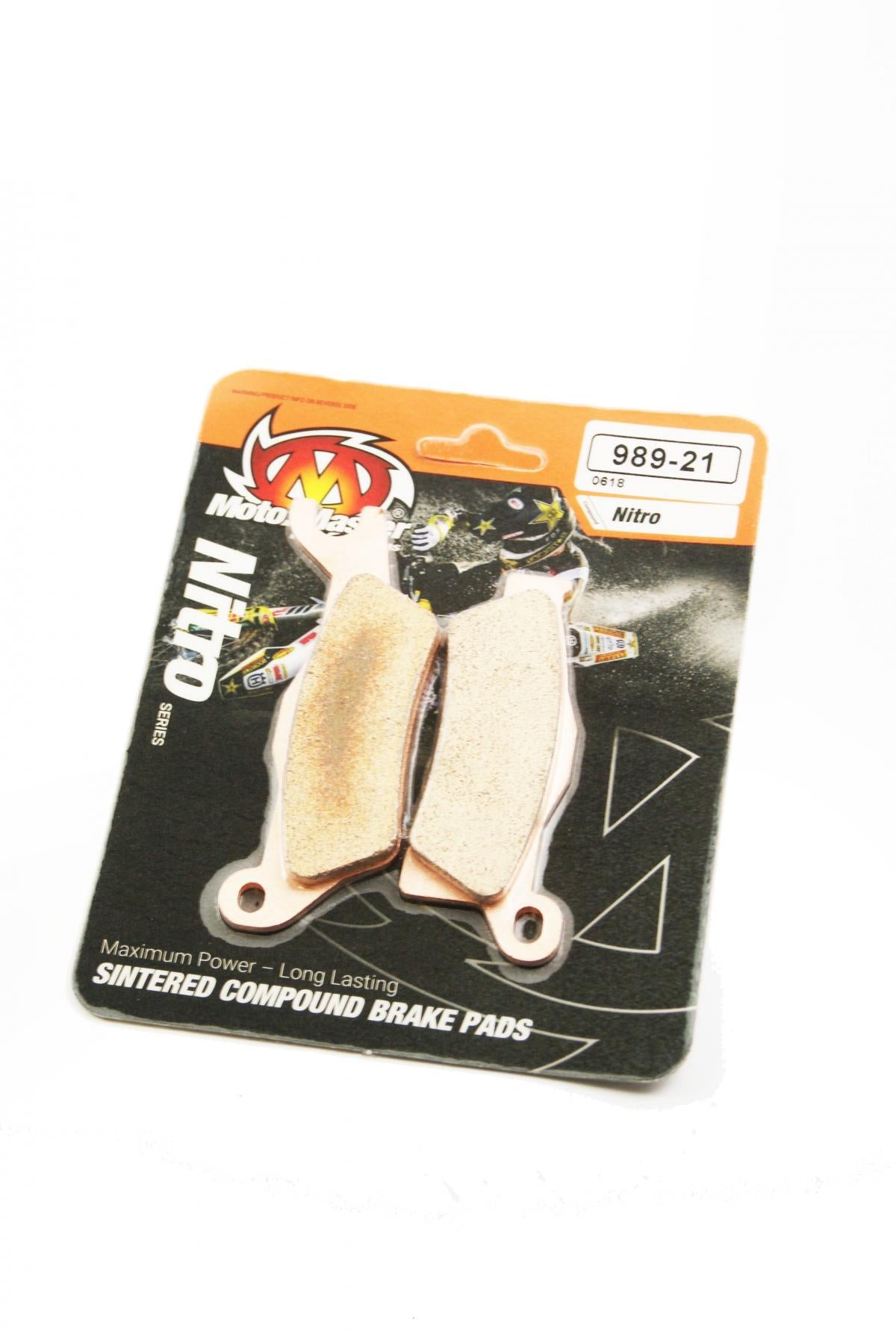 BRAKE PADS SINTERED METAL, MOTO-MASTER 098921 NITRO, 39-618, FA618