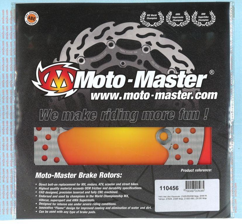 DISC BRAKE REAR, MOTO-MASTER KAWASAKI ZX-6R NINJA 98-18, ZX10R 04-19