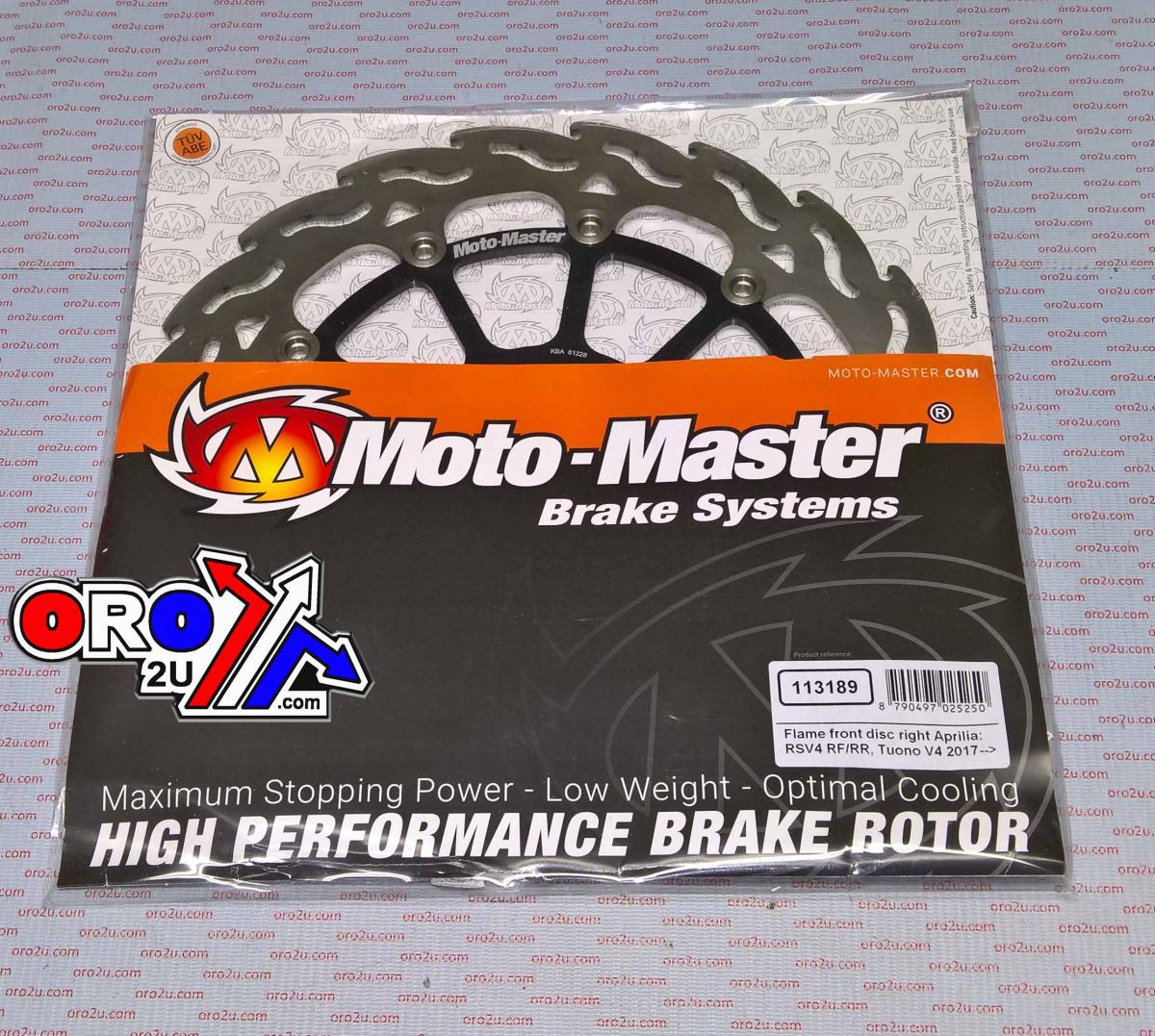 DISC BRAKE FRONT FLAME RIGHT, MOTO-MASTER APRILIA RSV4 17-19, TUONO 1100 17-19