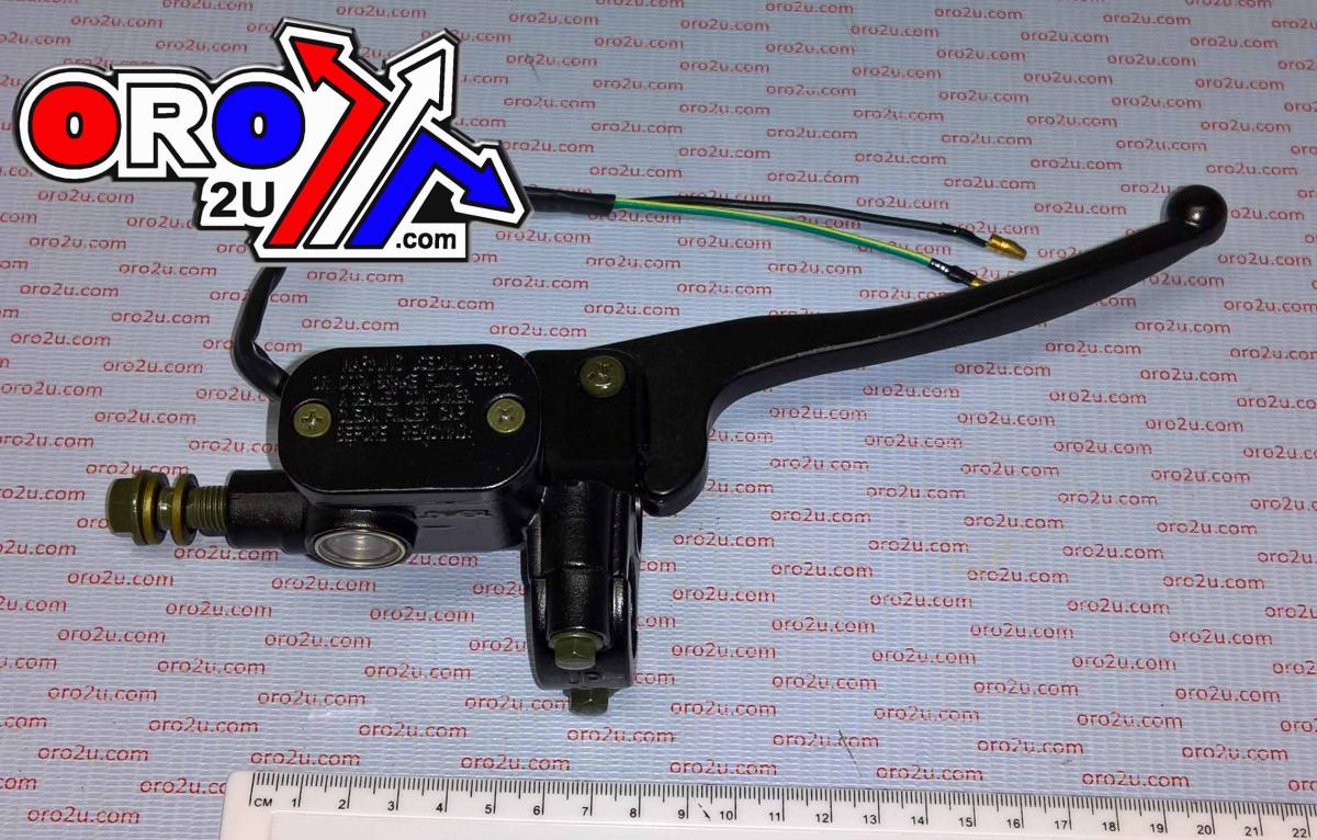 FRONT MASTER CYLINDER BLACK, WITH BRAKE LIGHT SWITCH, 121409851