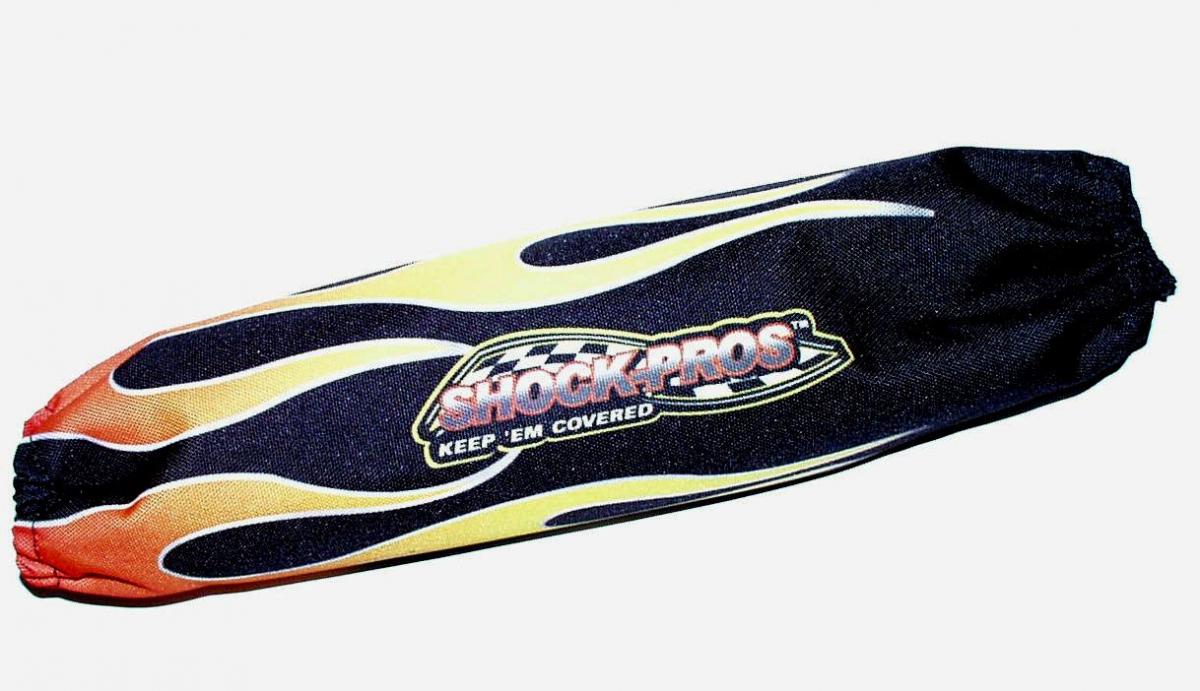 ORANGE FLAME FRONT SHOCK COVER SET