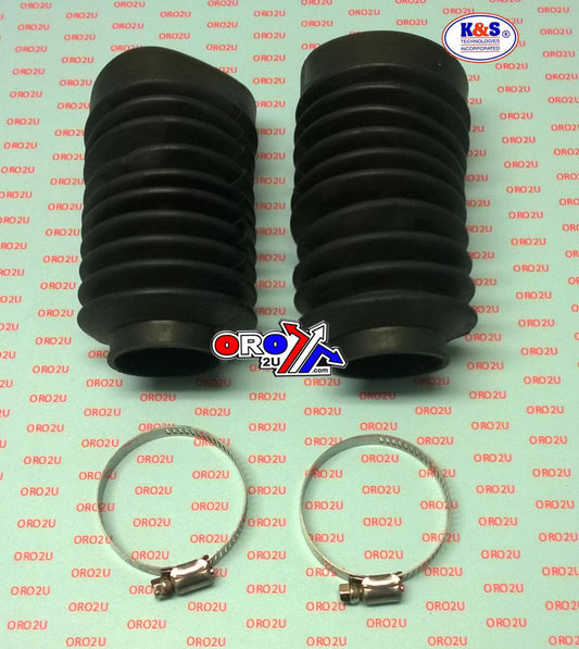200mm FORK BOOT SET BLACK HINKLEY T100 BONNEVILLE TYPE.