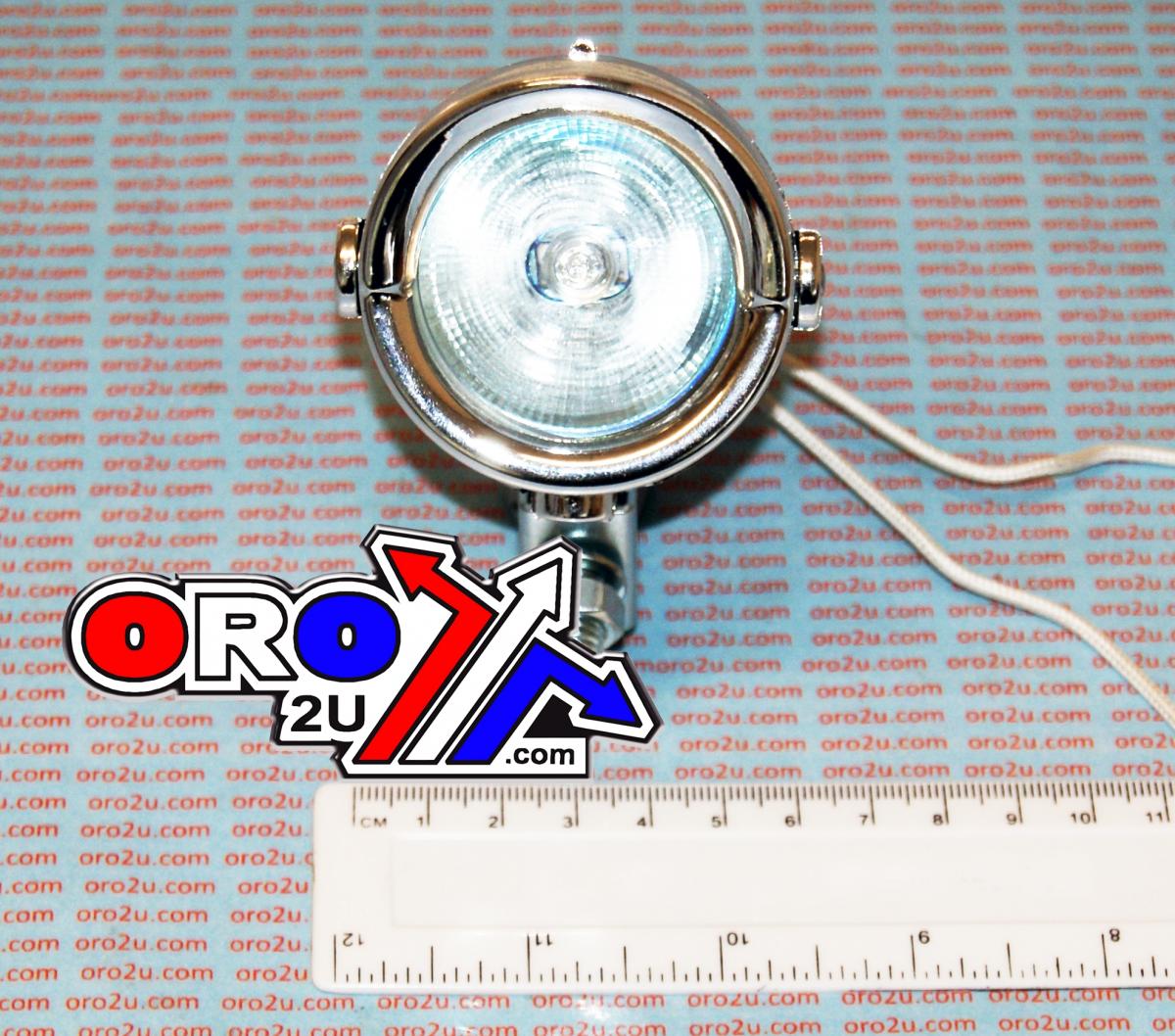 UNIVERSAL HALOGEN SPOT LIGHT 12v50w, SINGLE BOLT MOUNT (CHROME)
