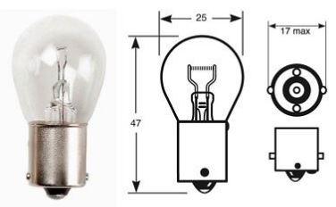 BULB 12V 18W INDICATOR BA15S