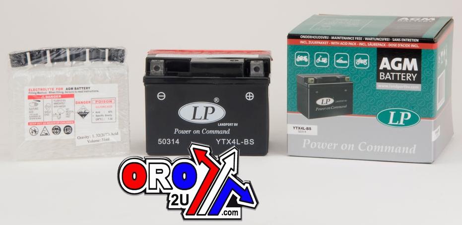 BATTERY LTX4L-BS 12V 3A M.FREE, AGM, MA LTX4L-BS