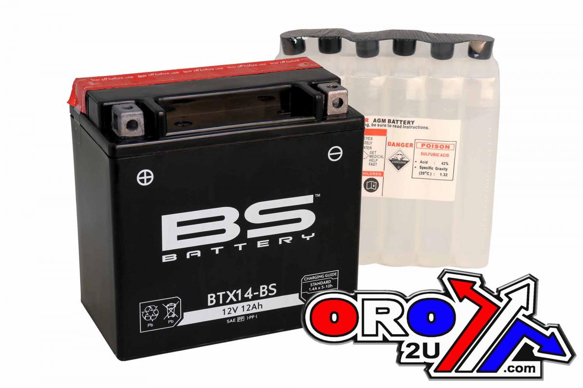 BATTERY YTX14-BS 12V, BS Maintenance Free BTX14-BS, BS-BTX14-BS