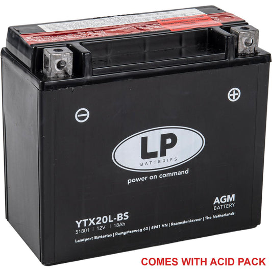 BATTERY YTX20L-BS 12V M.FREE LANDPORT Maintenance Free