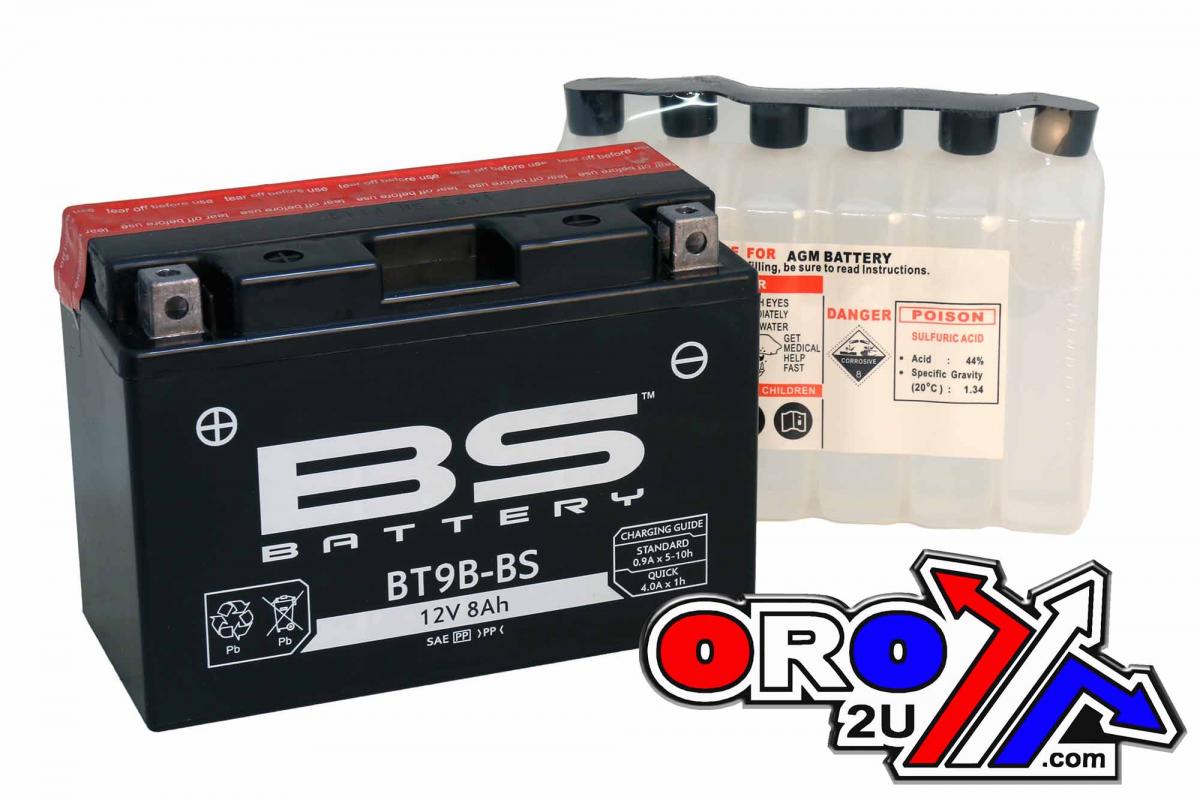BATTERY YT9B-BS 12V 8Ah, Maintenance Free BT9B-BS, BS-BT9B-BS