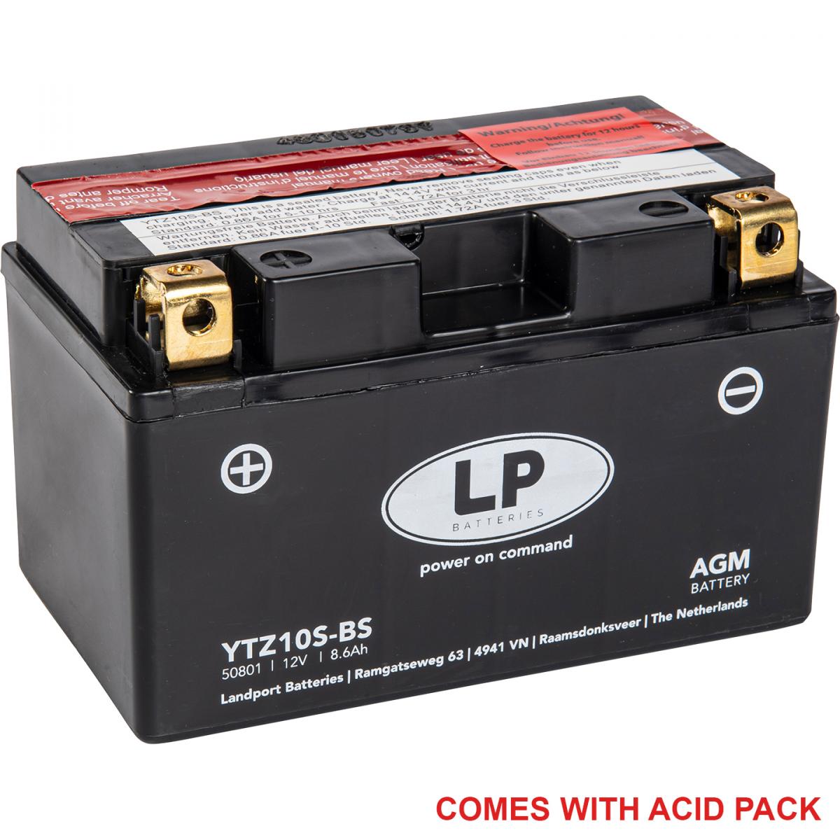 BATTERY LTZ10S-BS 12V, Maintenance Free, AGM, LTZ10S-BS