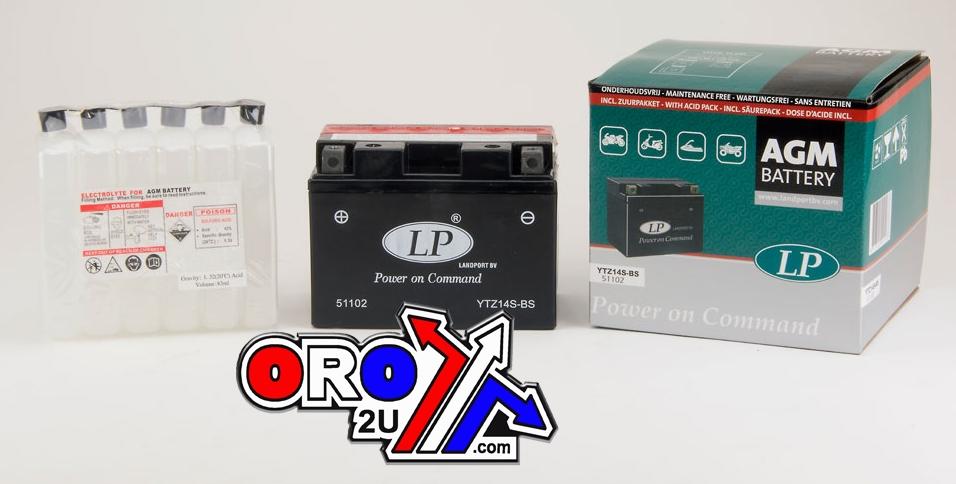 BATTERY LTZ14S-BS 12V, Maintenance Free, LTZ14S-BS