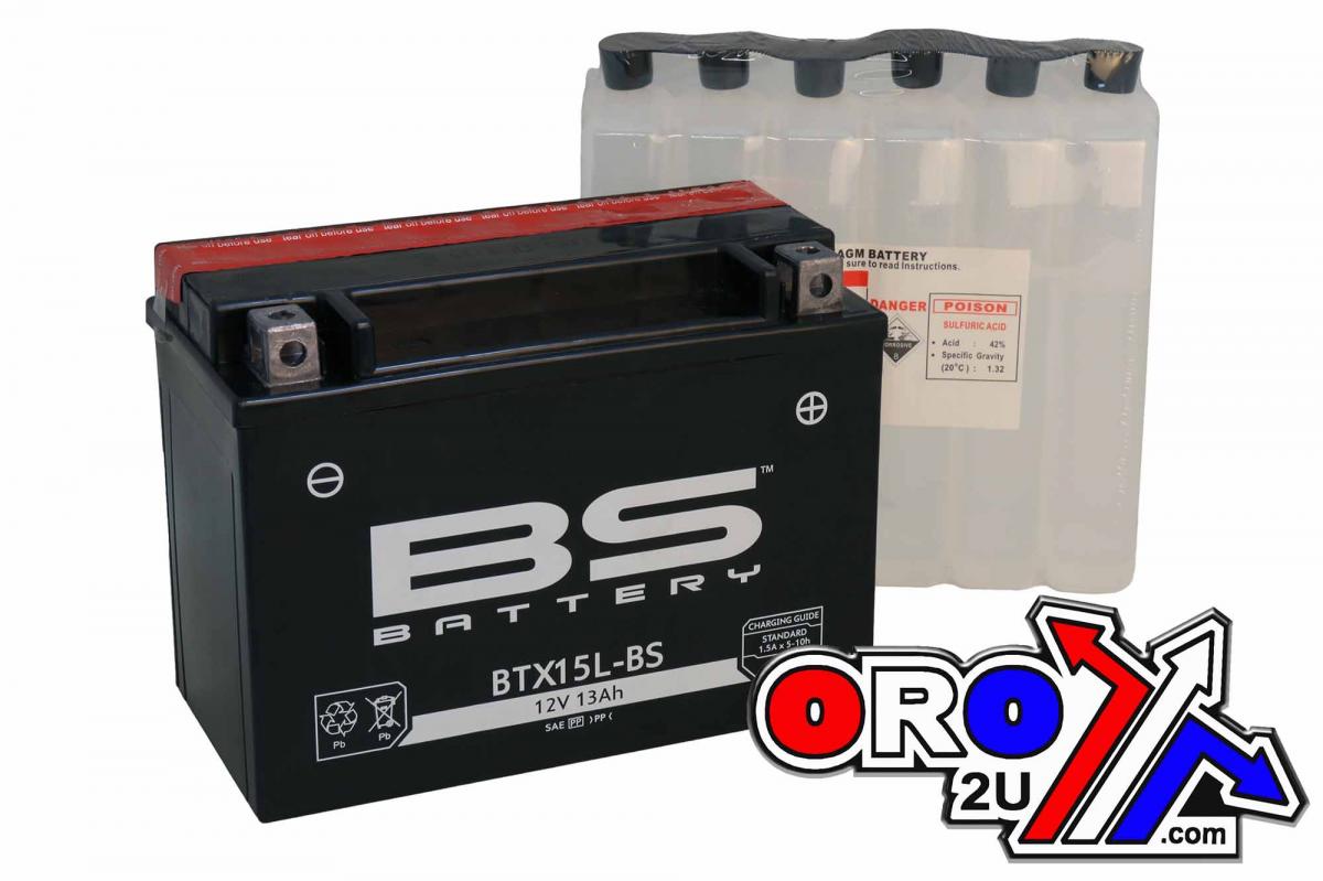 BATTERY YTX15L-BS 12V 13AH, BS Maintenance Free BTX15L-BS, BS-BTX15L-BS