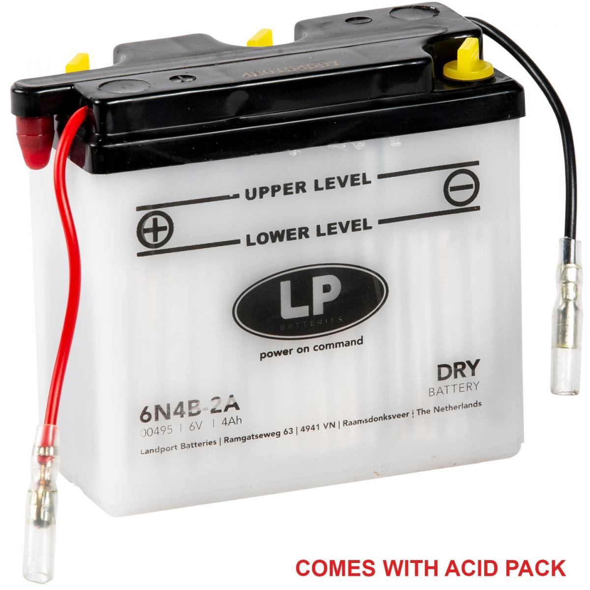 BATTERY 6N4B-2A 6V 4AH