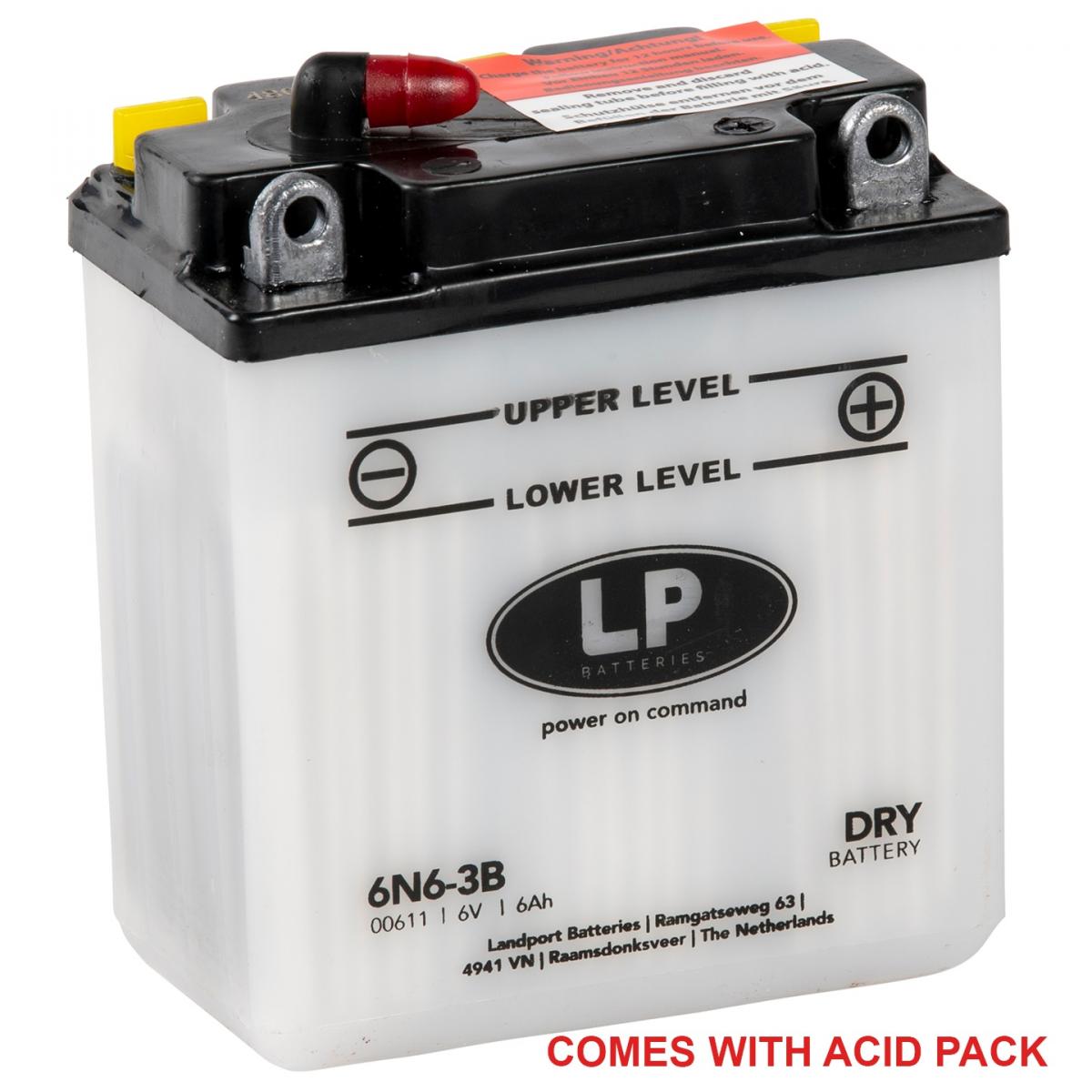 BATTERY 6N6-3B 6V 6Ah