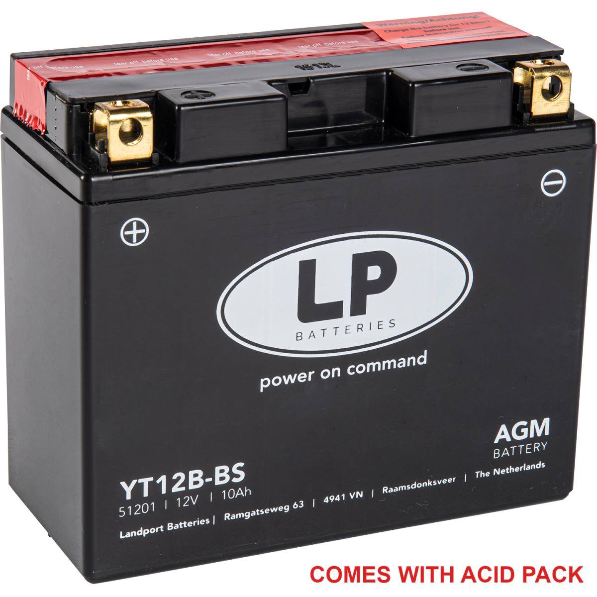 BATTERY LT12B-BS 12V 11Ah, 51201 Maintenance Free, YT12B-BS