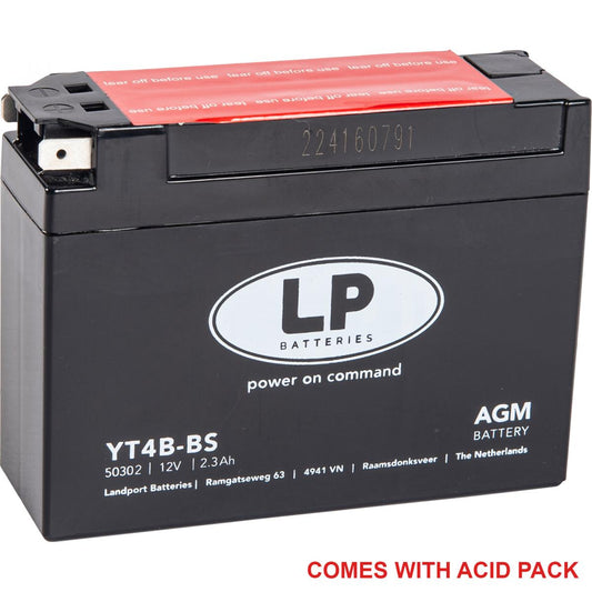 BATTERY LT4B-BS 12V 2.3Ah, MAINTENAN FREE, YT4B-5
