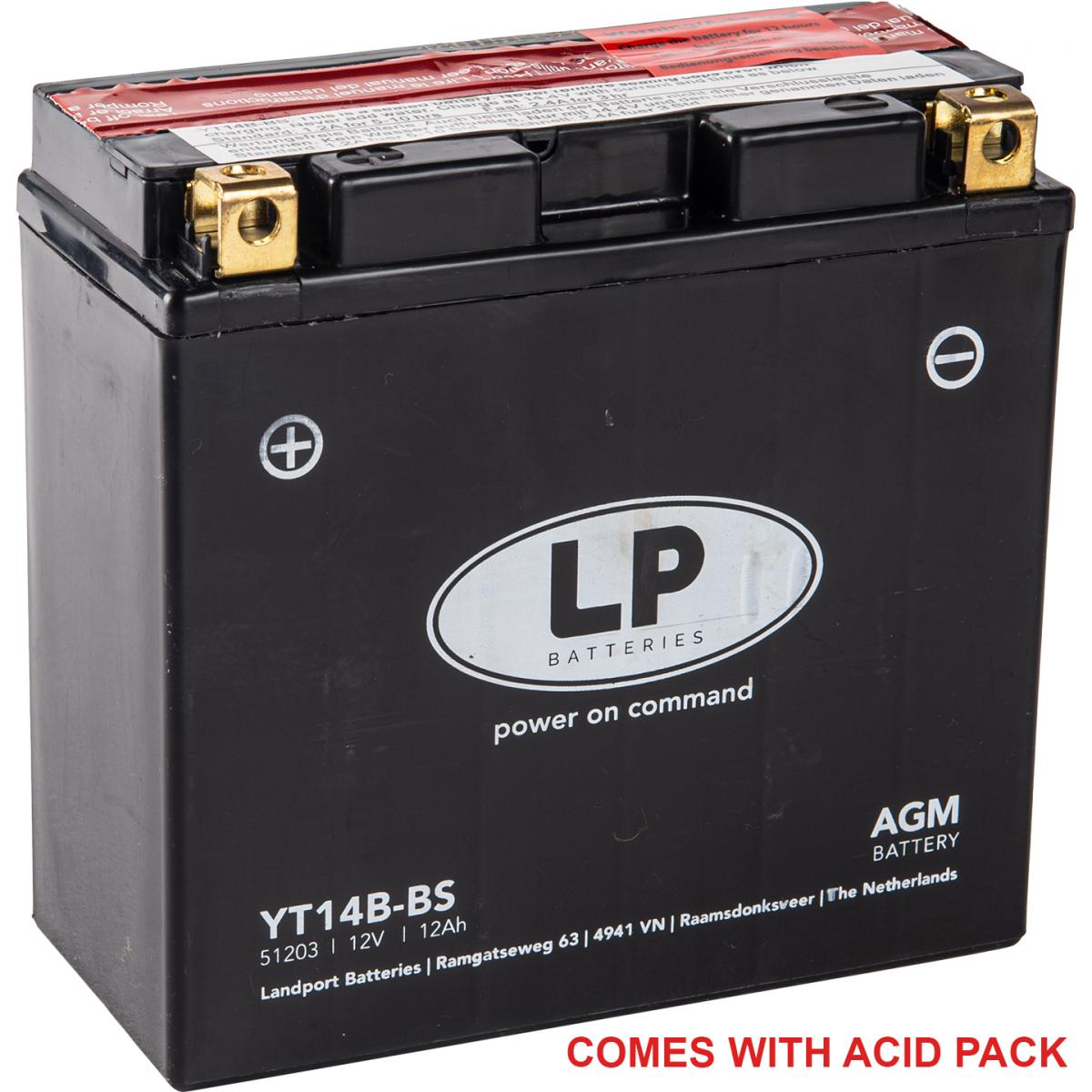 BATTERY LT14B-BS 12V 12Ah, MAINTENAN FREE, YT14B-4