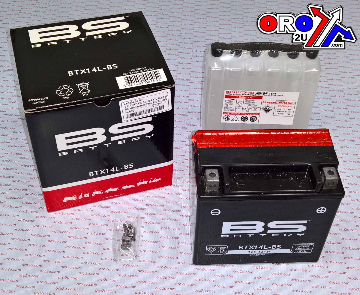BATTERY YTX14L-BS 12V, BS Maintenance Free, BTX14L-BS