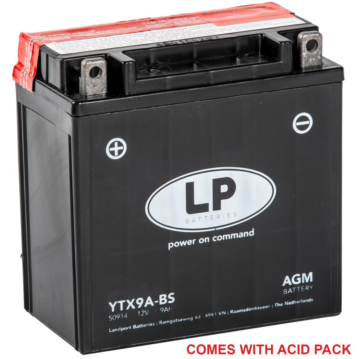BATTERY LTX9A-BS 12V 9Ah. MF, Maintenance Free, YTX9A-BS