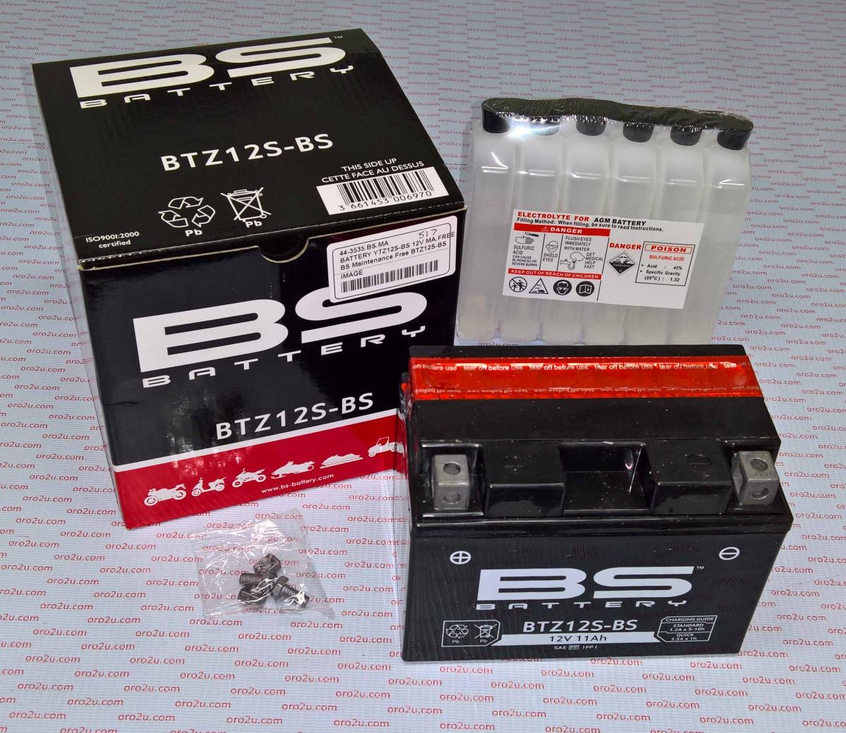 BATTERY YTZ12S-BS 12V, Maintenance Free BTZ12S-BS