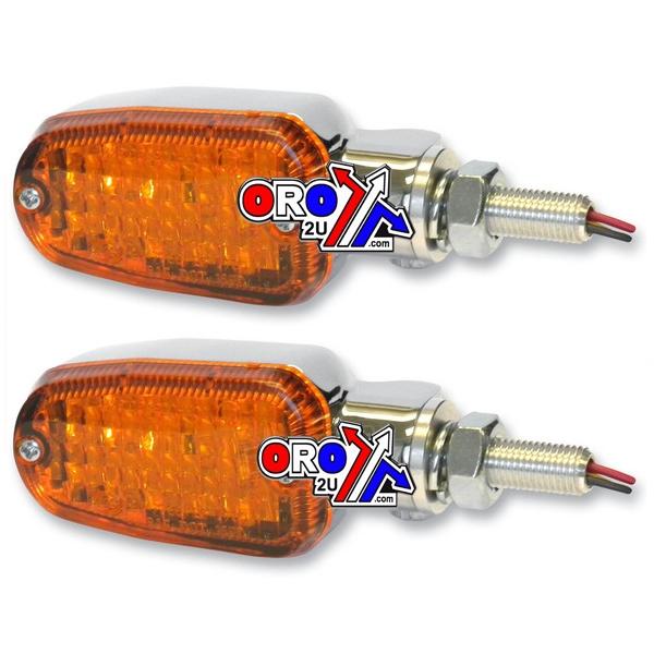 UNIVERSAL INDICATORS ALUMINUM CHROME, LED, E MARKED, 3 WIRE