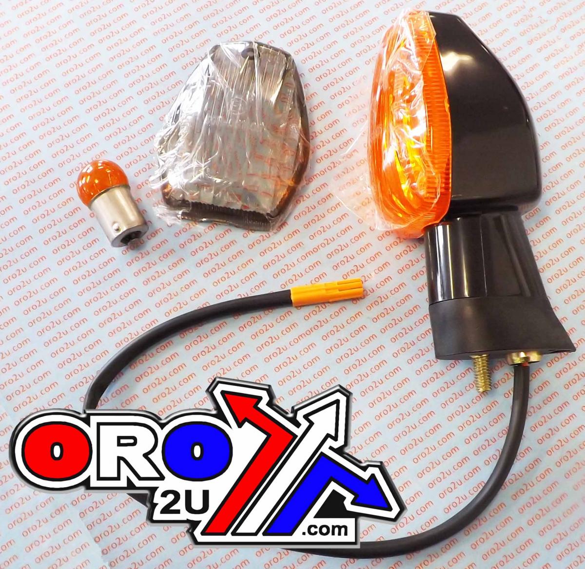 INDICATOR AMBER / CLEAR LENS HONDA 50mm stem CBR 02>, FL/RR