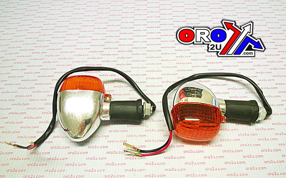 UNIVERSAL CHROME LOOK INDICATORS, SET/2, M10 FITTING