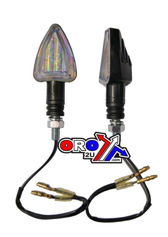 UNIVERSAL LED ARROW INDICATORS, CLEAR LENS, PAIR