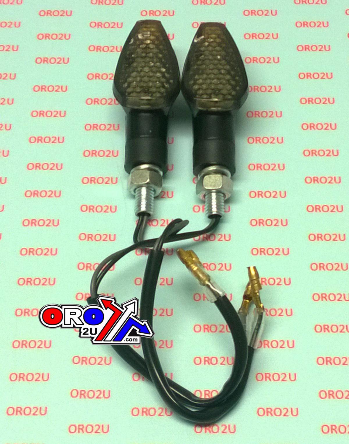 UNIVERSAL LED INDICATORS, SMOKED LENS, PAIR