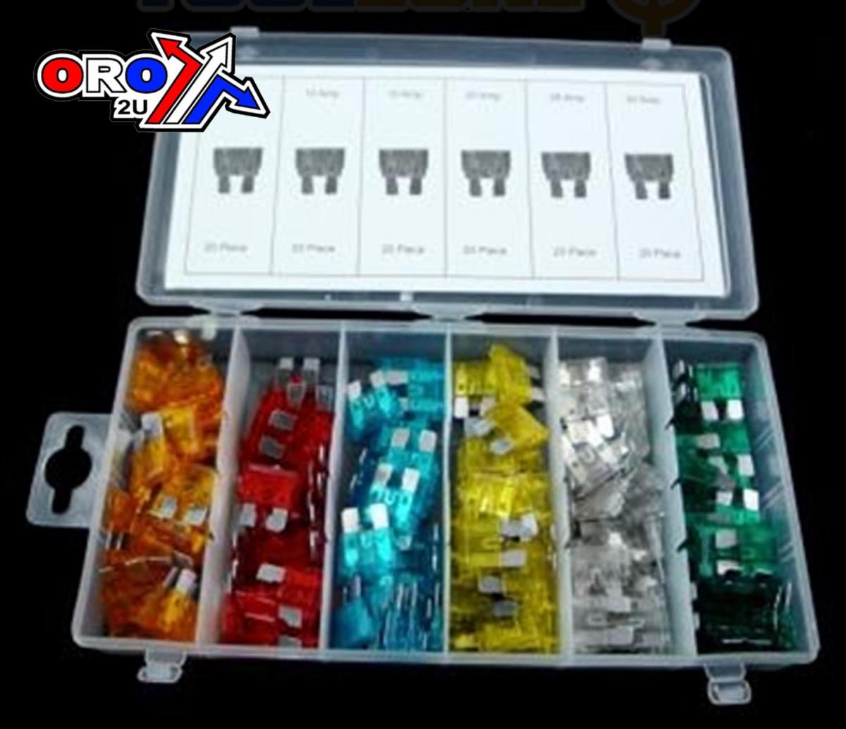 120Pc STD FUSES IN ASSORT BOX, X20 OF EACH