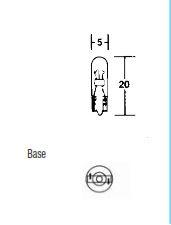 MINI CAPLESS BULB 6V 1W, T5