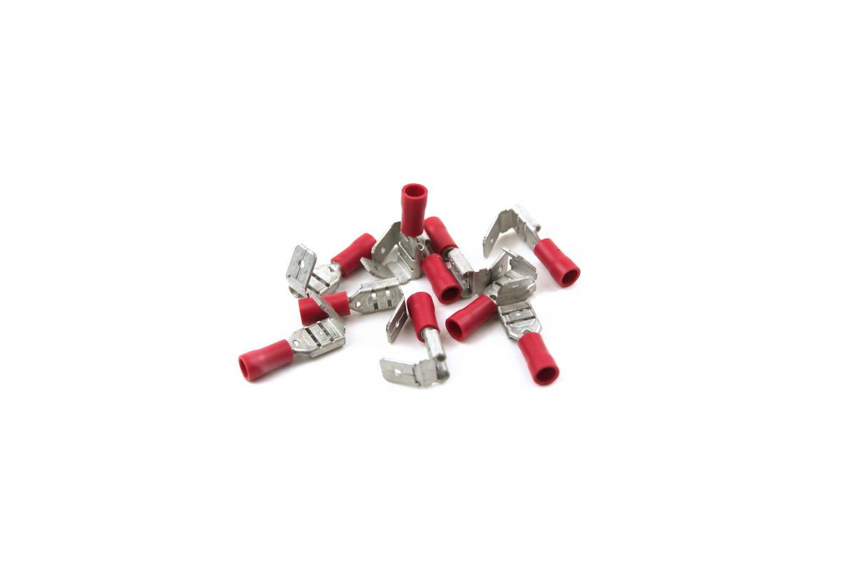 RED PIGGY BACK SPADE CONNECTORS, PACK OF 10