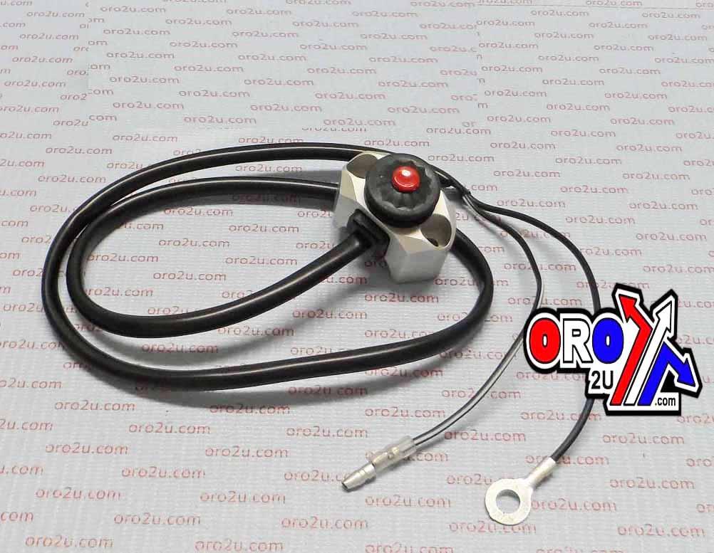 KILL SWITCH ALUMINIUM BUTTON, fits onto split clamp levers