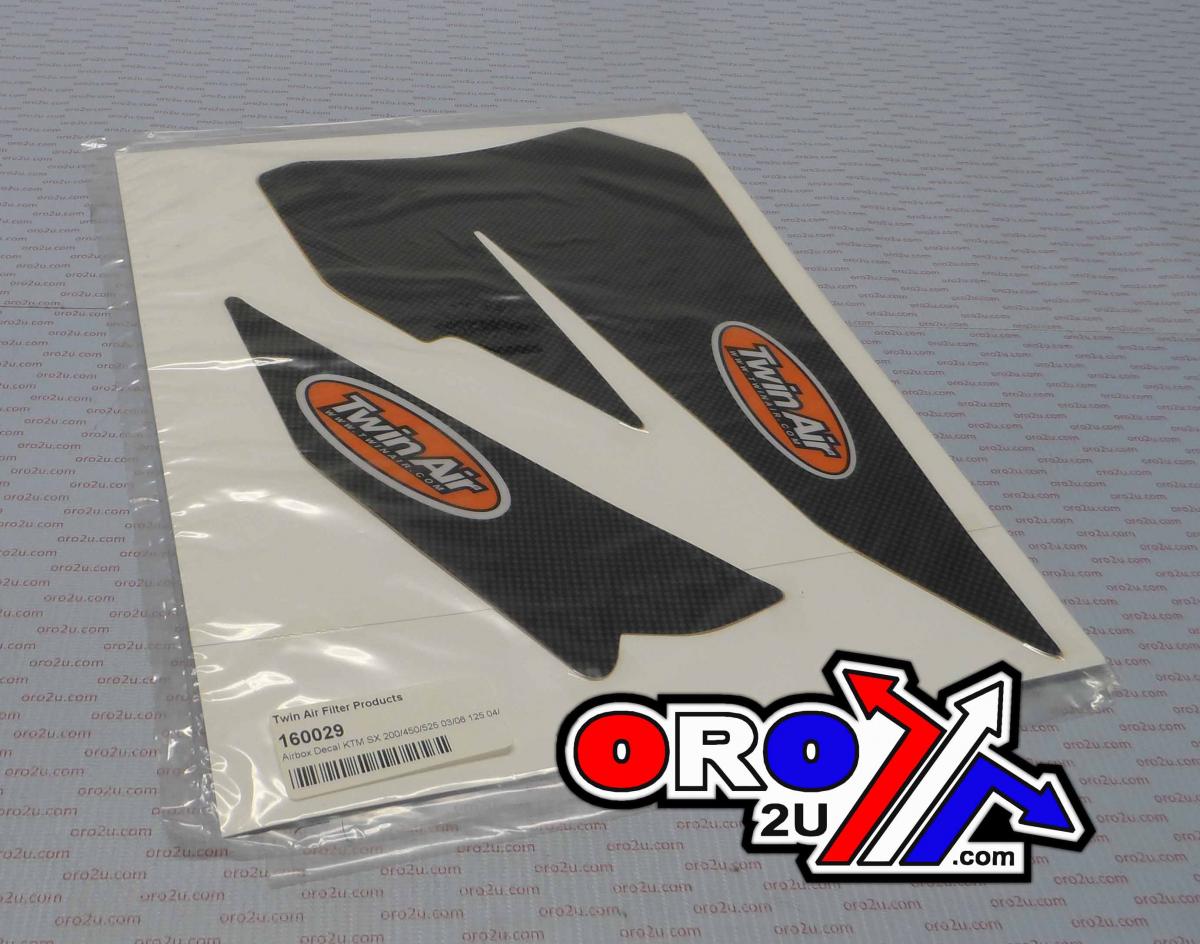 AIR BOX DECAL, TWIN AIR, KTM SX125-250 04-06, SX-F 250-450 04-06