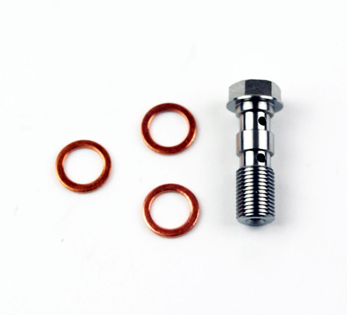 TWIN BANJO BOLT M10x1.00 SS, STAINLESS STEEL / CNC MADE,  / EACH