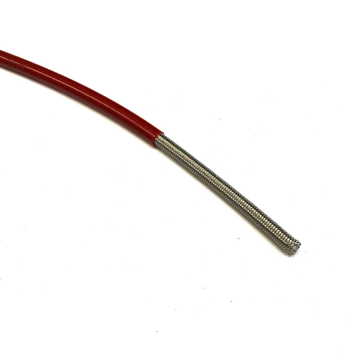 HONDA RED HOSE 1 METER, S/STEEL BRAIDED HOSE, 600-03RD / PTFE / PVC COVERED