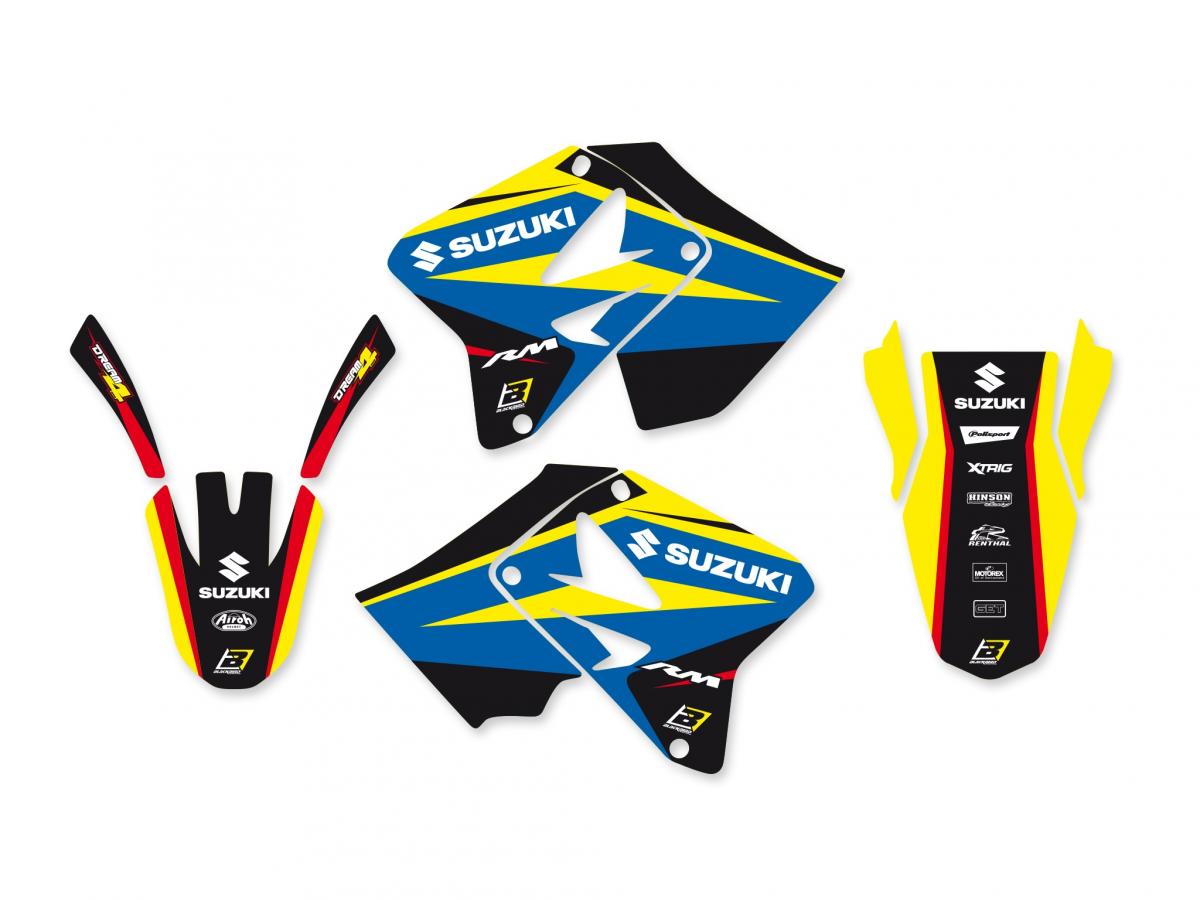 SUZUKI RM125/250 2001-2008 DREAM 4 DECAL KIT, BLACKBIRD