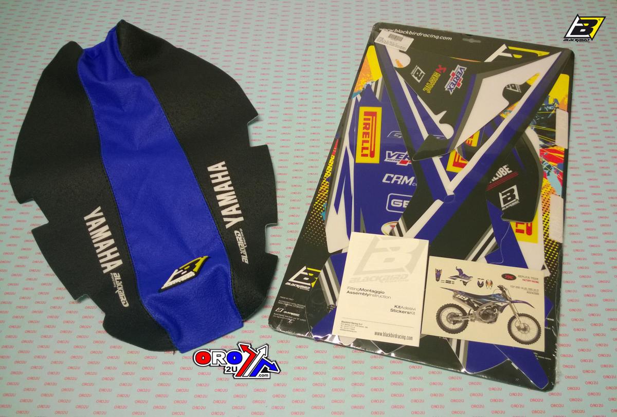YAMAHA YZ-F250 2014-2018, YZ-F450 2014-2017 FACTORY DECAL KIT, BLACKBIRD