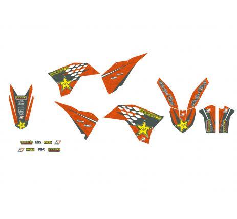 KTM EXC 2008-2011 ARMA ENERGY FULL DECAL KIT, BLACKBIRD