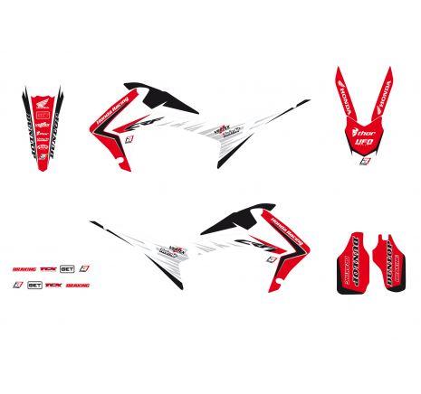 HONDA CRF250R 2014-2017, CRF450R 2013-2016 TEAM HONDA FULL DECAL KIT, BLACKBIRD