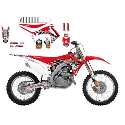 HONDA CRF250R 2014-2017, CRF450R 2013-2016 TEAM MUSCLE MILK DECAL KIT, BLACKBIRD