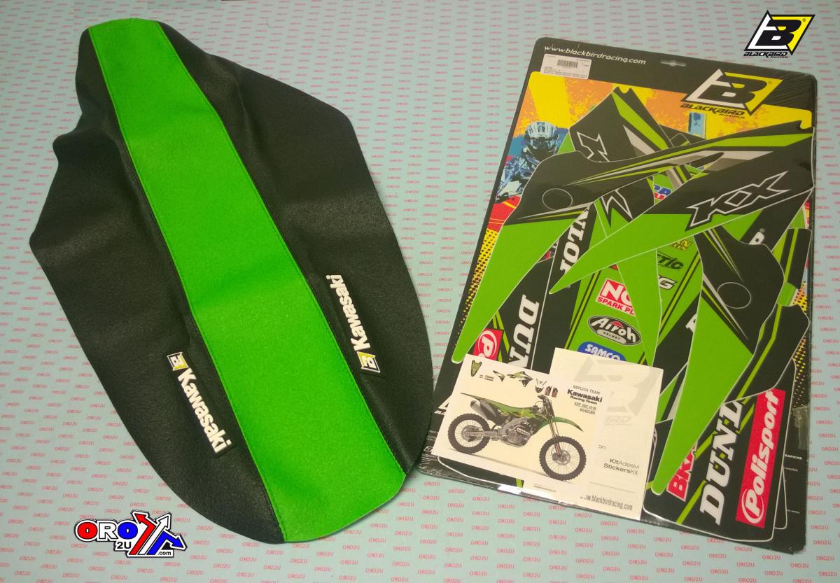 KAWASAKI KX-F250 2013-2016 KAWASAKI RACING TEAM DECAL KIT, BLACKBIRD